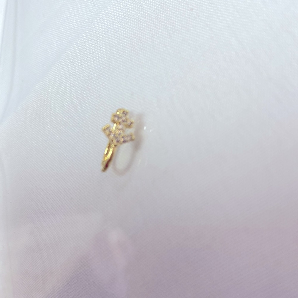 Fake nose rings anchor stud gold metal clip nose ring